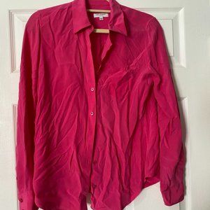 equipment button down hot pink
